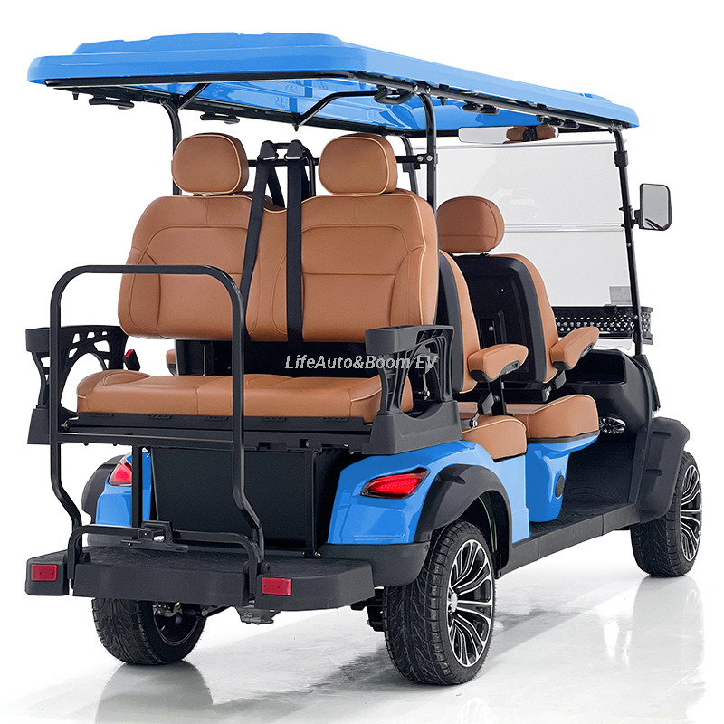 6-Seater Off-Road Electric Golf Cart Steel and Plastic Hunting Club Car with Metal Frame Electric Golf Scooter