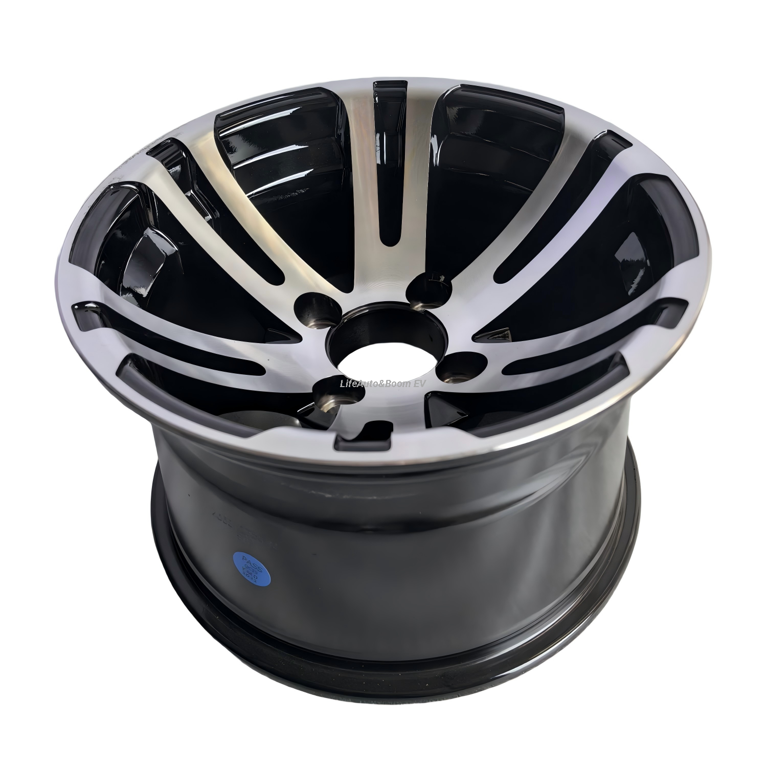 Brilliant Black Golf Cart Wheel Hub NBR12-01A (12X7-4-114.3-70-negative10)