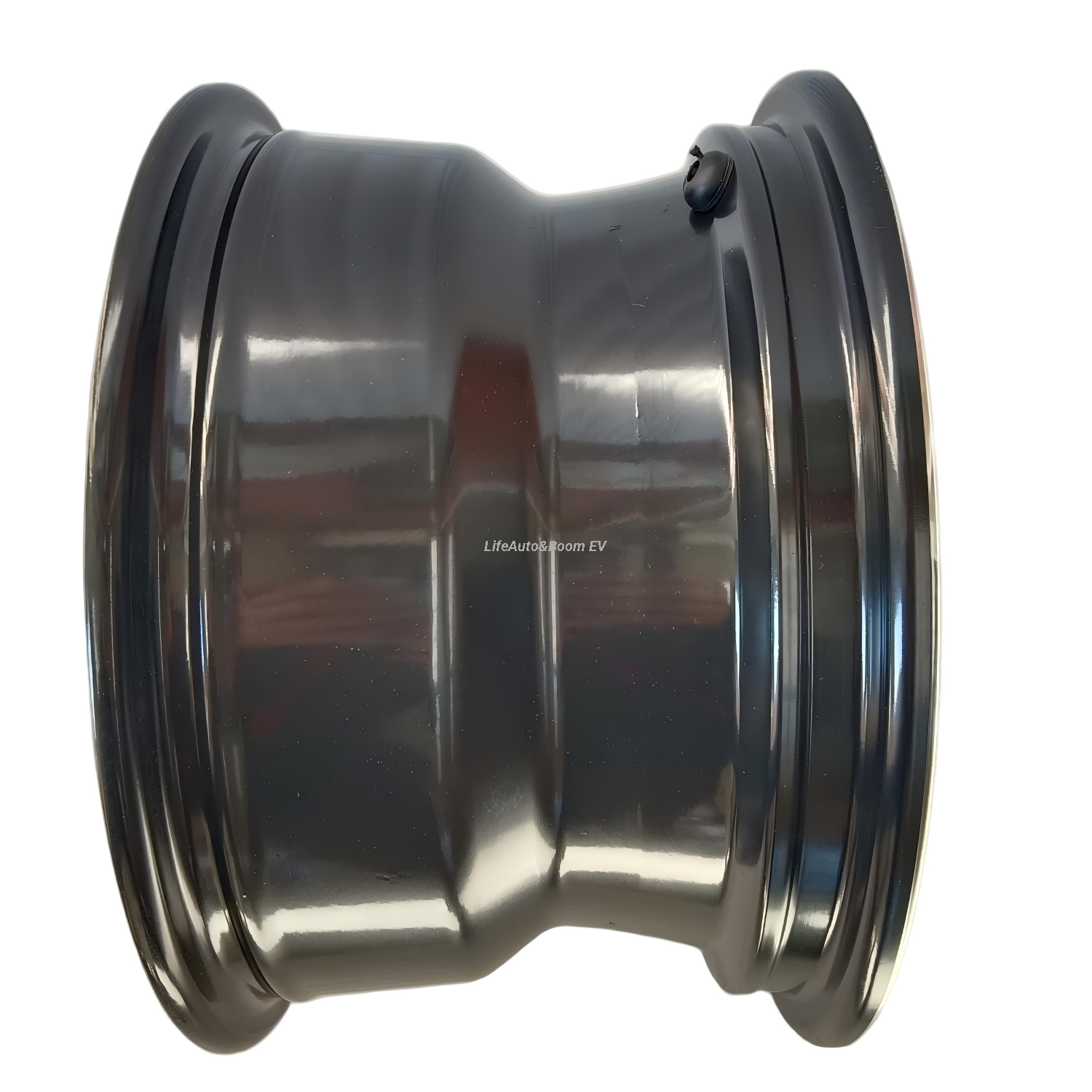 Aluminum Brilliant Black Golf Cart Wheel Hub NBR12-20 （12x7-4-101.6-72-negative25）