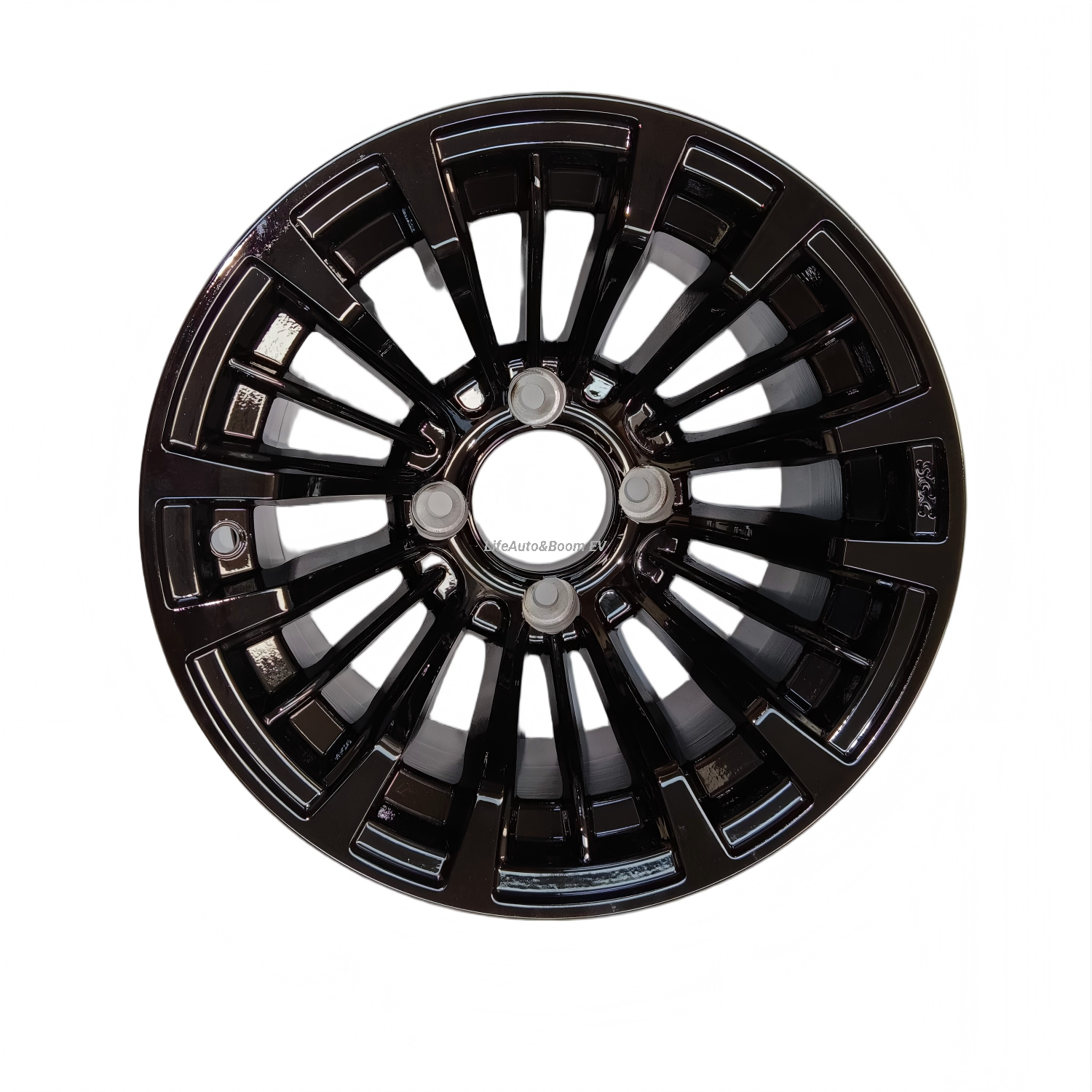 Aluminum All-black Golf Cart Wheel Hub NBR12-02 （12x7-4-101.6-68-negative25）