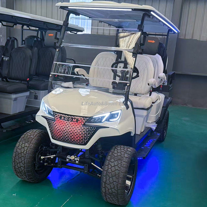Intelligent 5kw Motor Electric Golf Cart with 48v Battery Upgraded Steel And Plastic Material