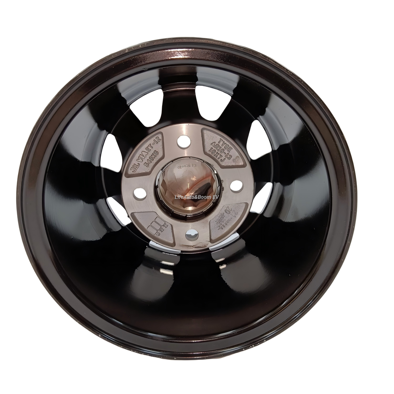 Aluminum Brilliant Black Golf Cart Wheel Hub NBR10-05(10x7-4-101.6-72-negative12)