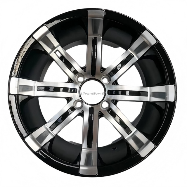 Aluminum Brilliant Black golf cart wheel hub NBR10-07 (10x7-4-101.6-72-negative12)