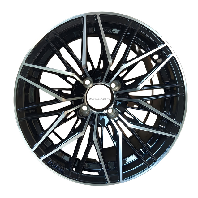 Aluminum Brilliant Black Golf Cart Wheel Hub NBR14-17(14x7-4-101.6-70-negative12)