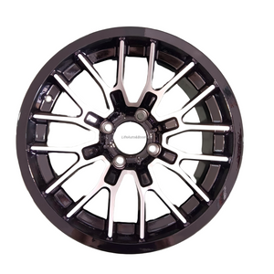 aluminum brilliant black golf cart wheel hub NBR14-10(14x7-4-101.6-68.2-negative14)