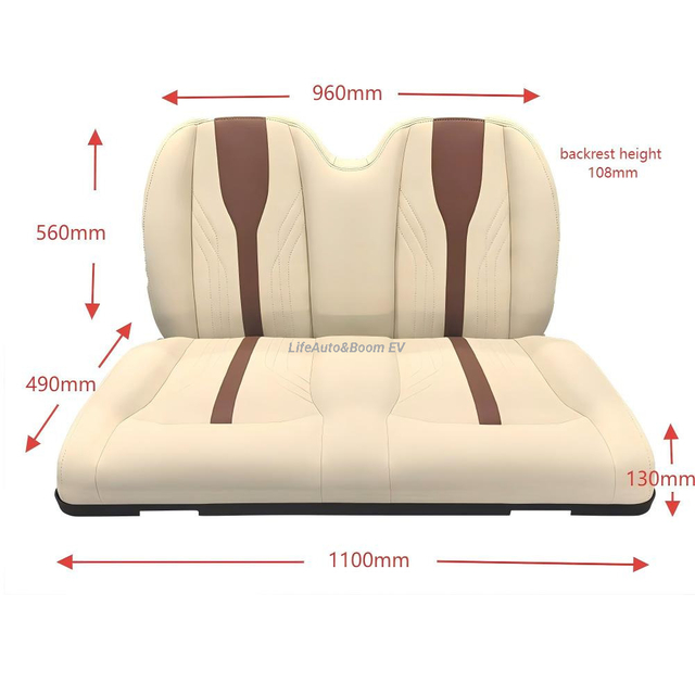 OEM ​Two - Tone Splicing Leather Golf Cart Seat