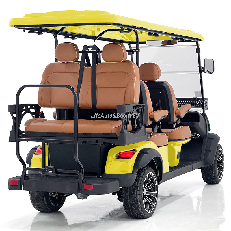 Custom-Made 72 Volts Electric Golf Carts with 6 Seats Street Legal for Golfing Made in China