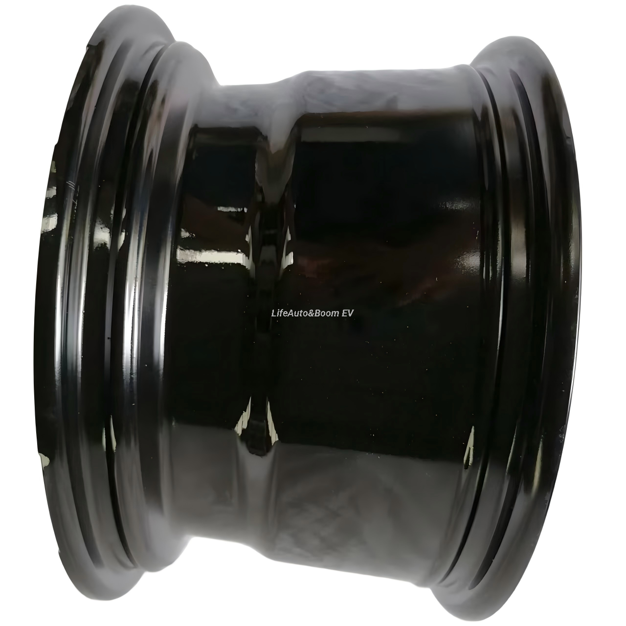Aluminum Brilliant Black Golf Cart Wheel Hub NBR12-06B （12x7-4-101.6-70-negative12）