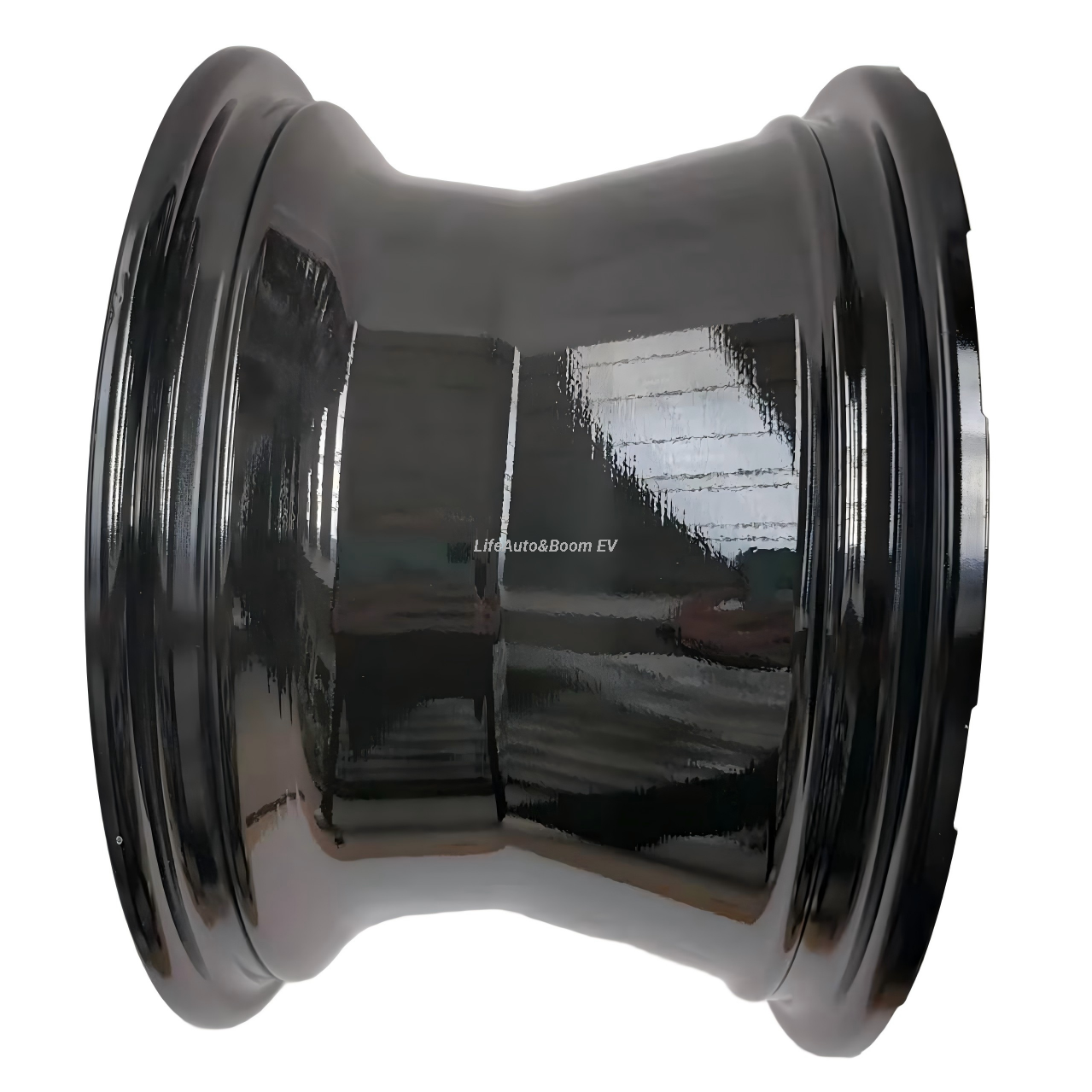 Aluminum Brilliant Black Golf Cart Wheel Hub NBR12-04（12x7-4-101.6-70-negative12）