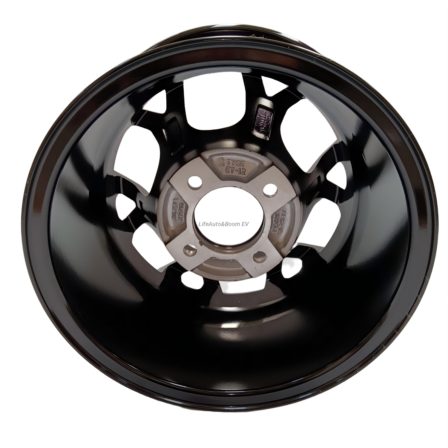 Aluminum Brilliant Black Golf Cart Wheel Hub NBR12-09（12x7-4-101.6-70-negative12）