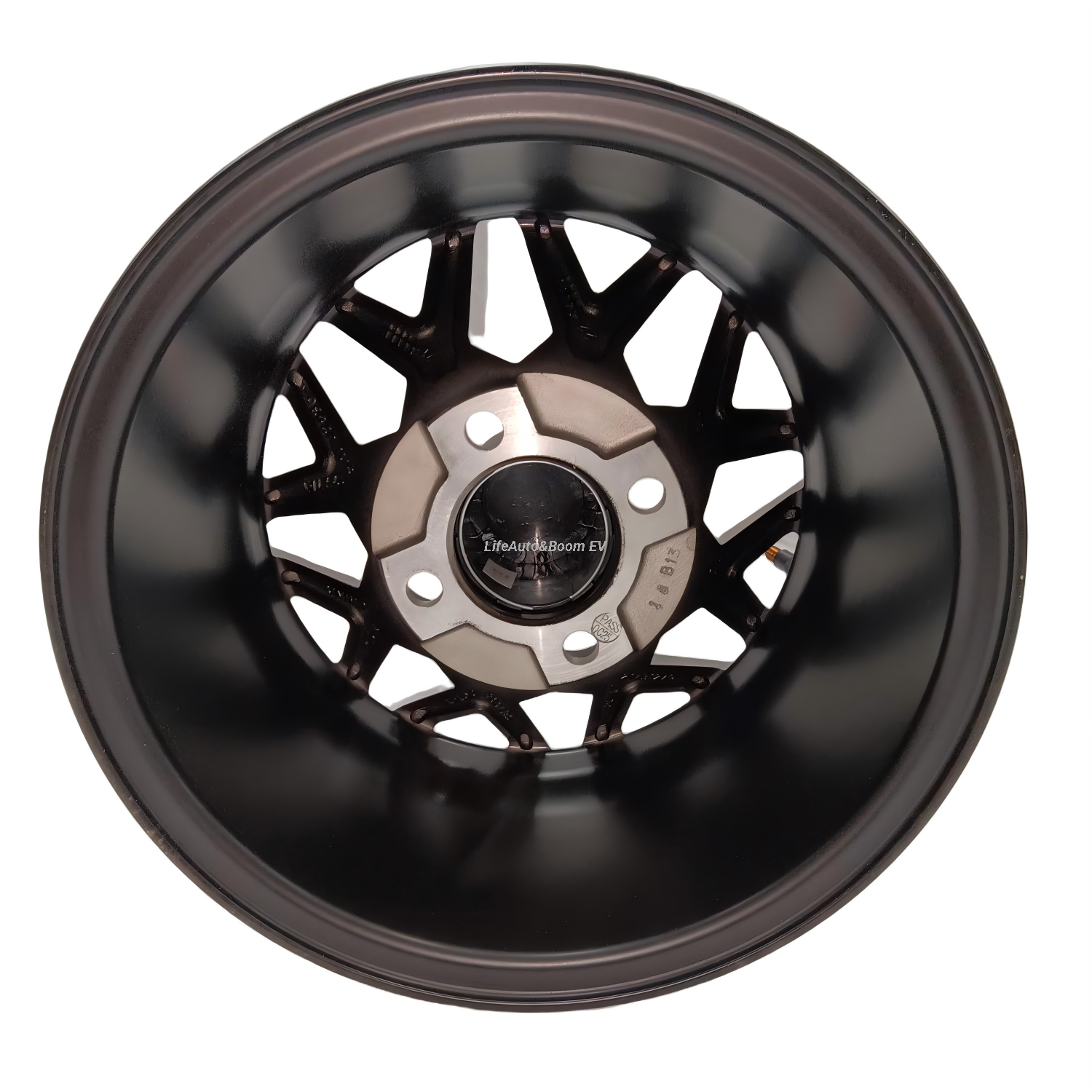 Brilliant Black Golf Cart Wheel Hub NBR14-12A (12X7-4-101.6-68.2-negative14)