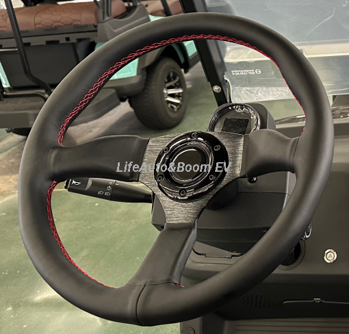 Leather Steering Wheel for Golf Cart