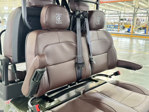 Brown Ergonomic Golf Cart Seat Equipped with Adjustable Armrests And Comfortable Headrest
