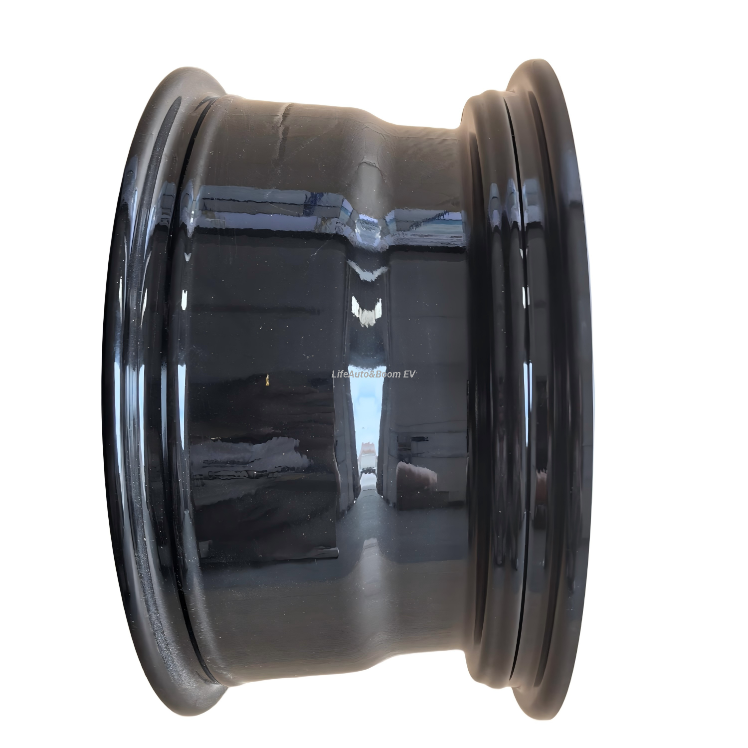 Brilliant Black Golf Cart Wheel Hub NBR14-04 (14X7-4-101.6-70-negative25)