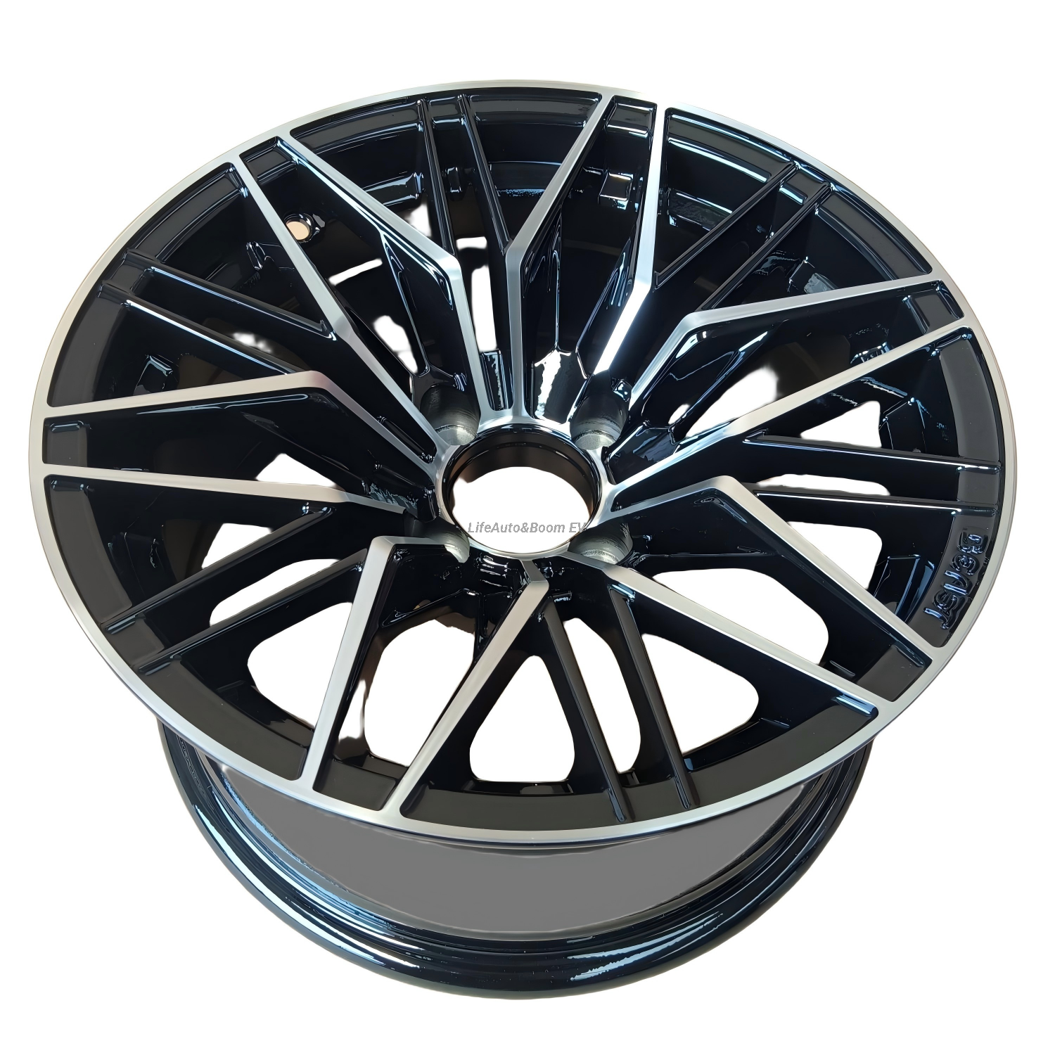 Aluminum Brilliant Black Golf Cart Wheel Hub NBR14-17(14x7-4-101.6-70-negative12)