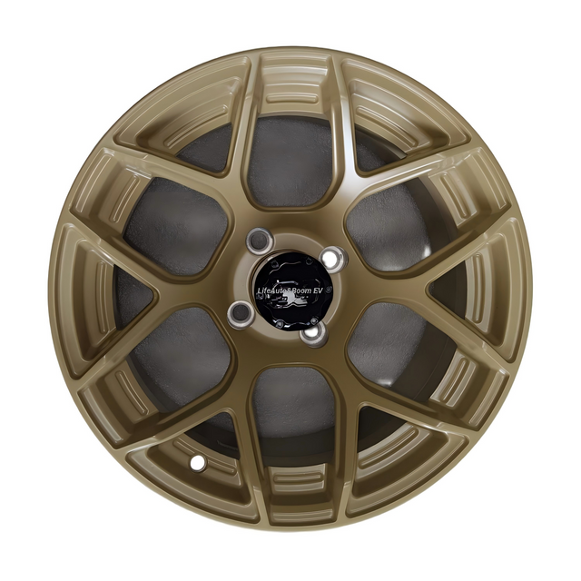 Bronze-colored Aluminum Golf Cart Wheel Hub NBR14-24 (14x7-4-101(1).6-72-negative25)