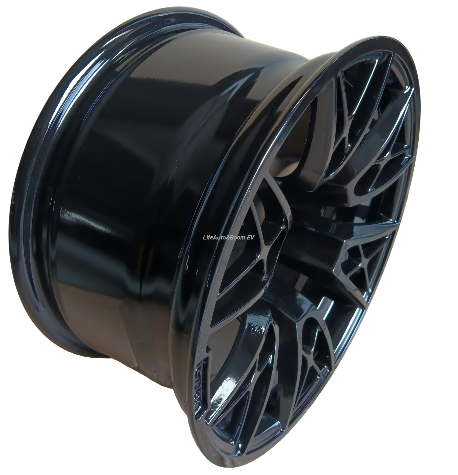 Aluminum All-Black Golf Cart Wheel Hub NBR14-14 (14x7-4-101.6-70-negative20 )