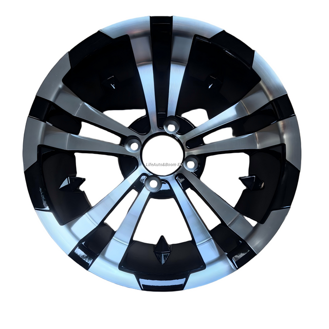 Brilliant Black Golf Cart Wheel Hub NBR14-09A (14X7-4-101.6-70-negative12.7) 