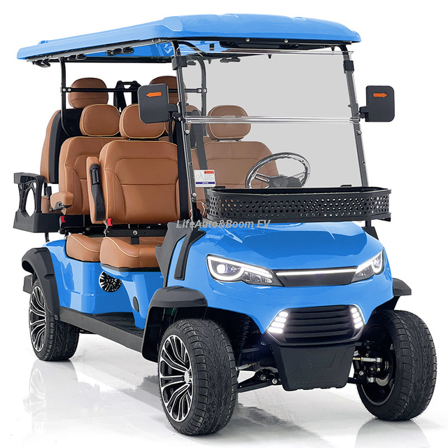 6-Seater Off-Road Electric Golf Cart Steel and Plastic Hunting Club Car with Metal Frame Electric Golf Scooter