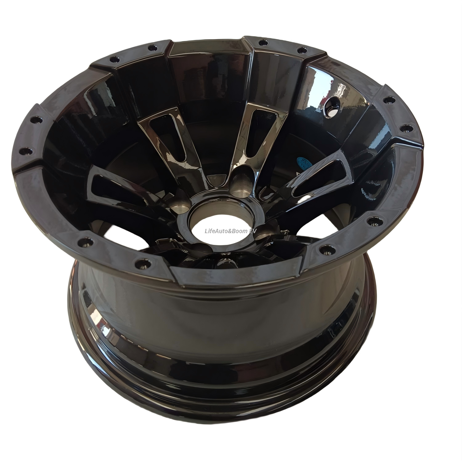 Aluminum All-black Rivets Golf Cart Wheel Hub NBR12-28 (12x7-4-101.6-67.8-negative47)