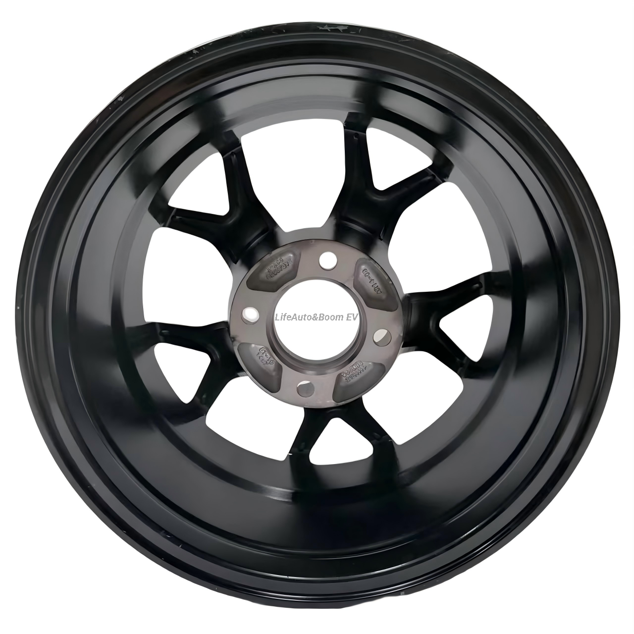 Aluminum Brilliant Black Golf Cart Wheel Hub NBR12-05 （12x7-4-101.6-70-negative10)