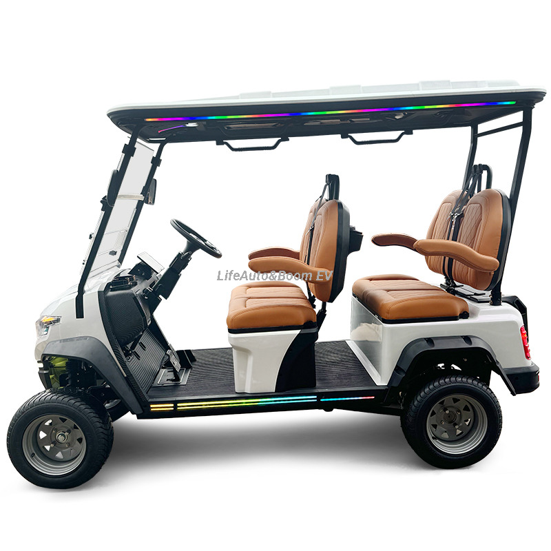 New Star Top Design 4 Seats Electric Golf Cart Lithium Battery Light Show The Flash