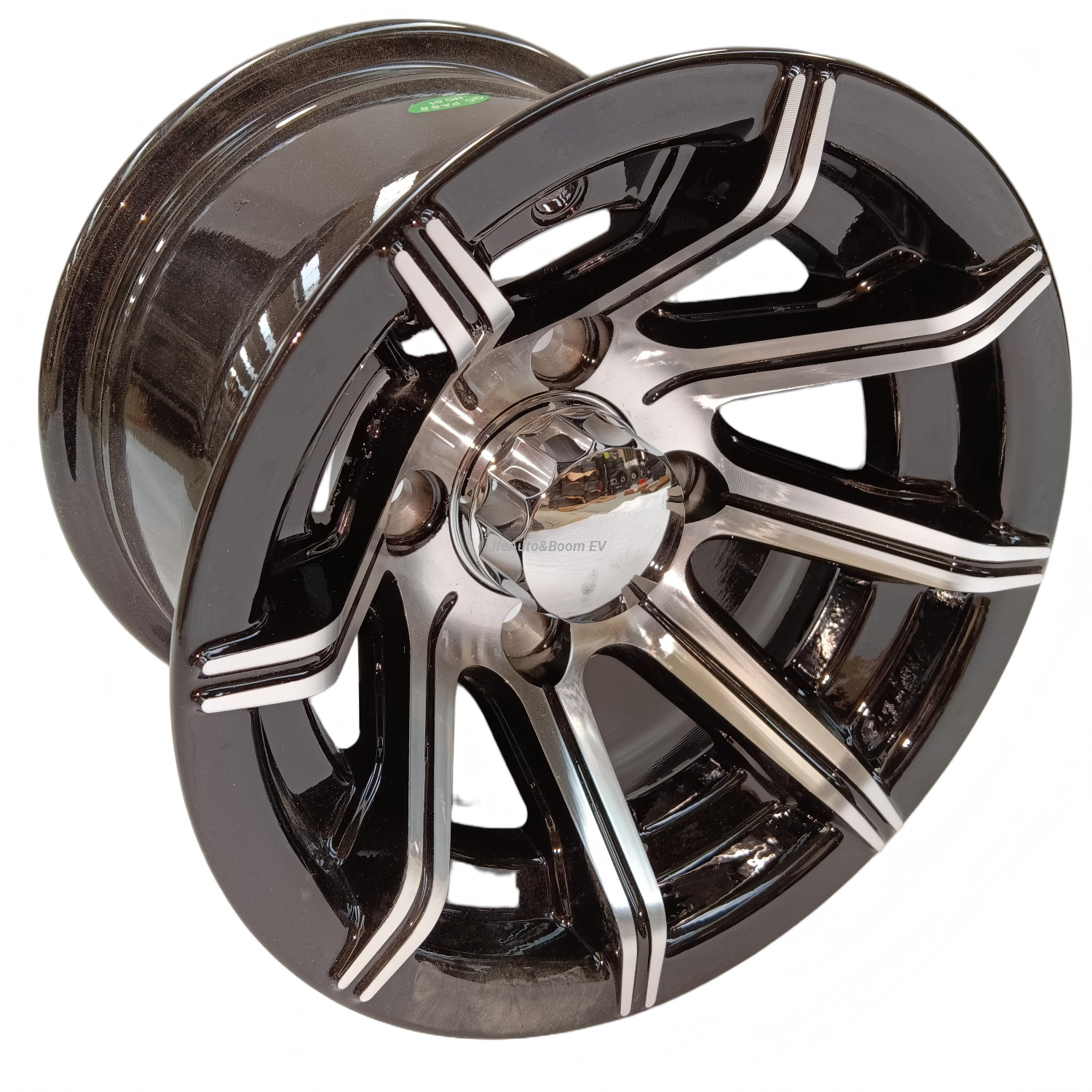 Aluminum Brilliant Black Golf Cart Wheel Hub NBR10-05(10x7-4-101.6-72-negative12)