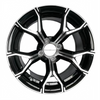 Aluminum Brilliant Black Golf Cart Wheel Hub NBR14-12B(14x7-4-101.6-70-negative12)