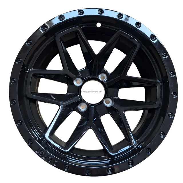 all-black golf cart wheel hub NBR14-18 (14x7-4-101.6-68.5-negative20) 