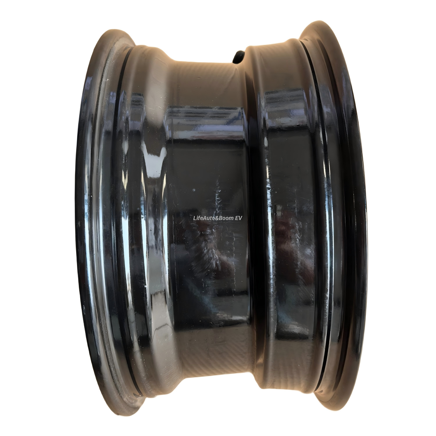 Aluminum All-Black Golf Cart Wheel Hub NBR14-08B (14x7-4-101.6-68-negative25)