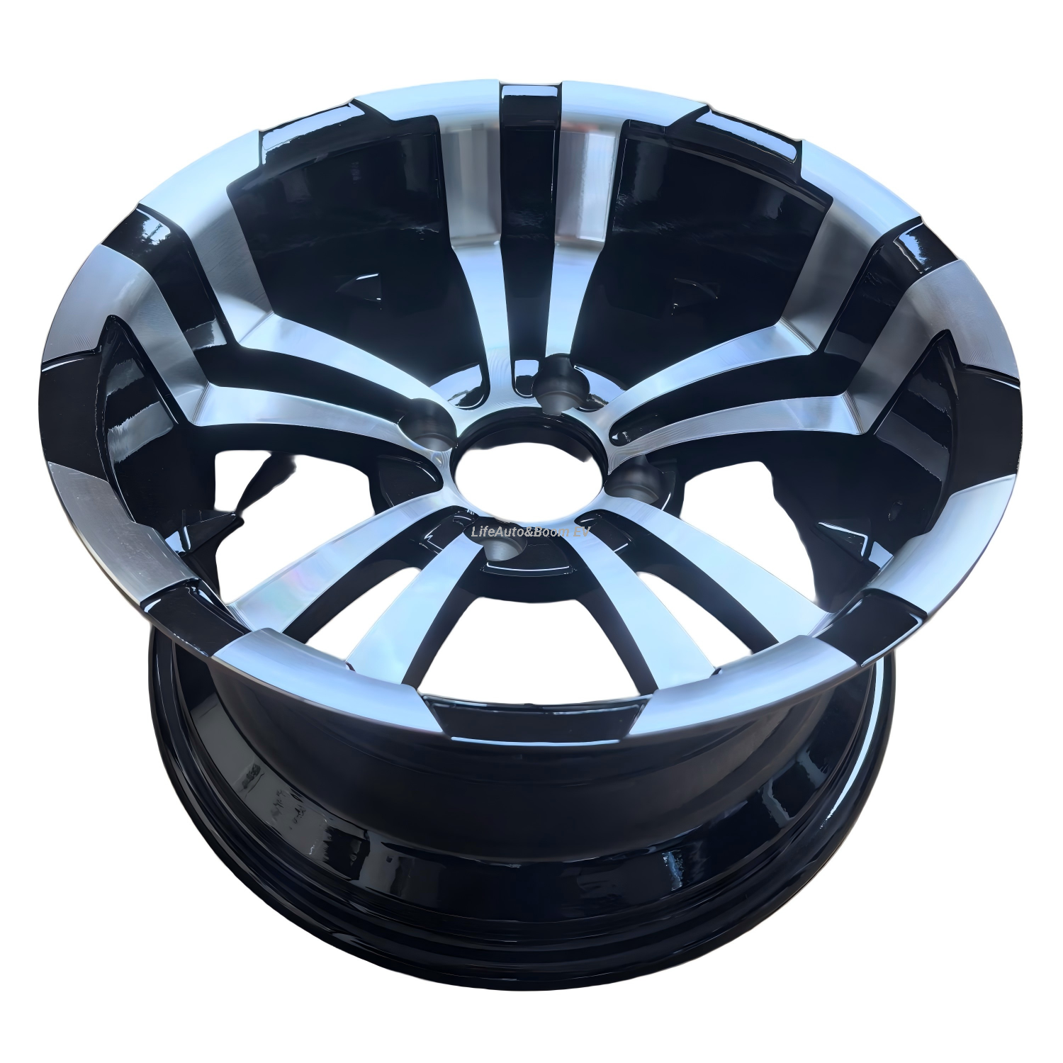 Brilliant Black Golf Cart Wheel Hub NBR14-09A (14X7-4-101.6-70-negative12.7) 