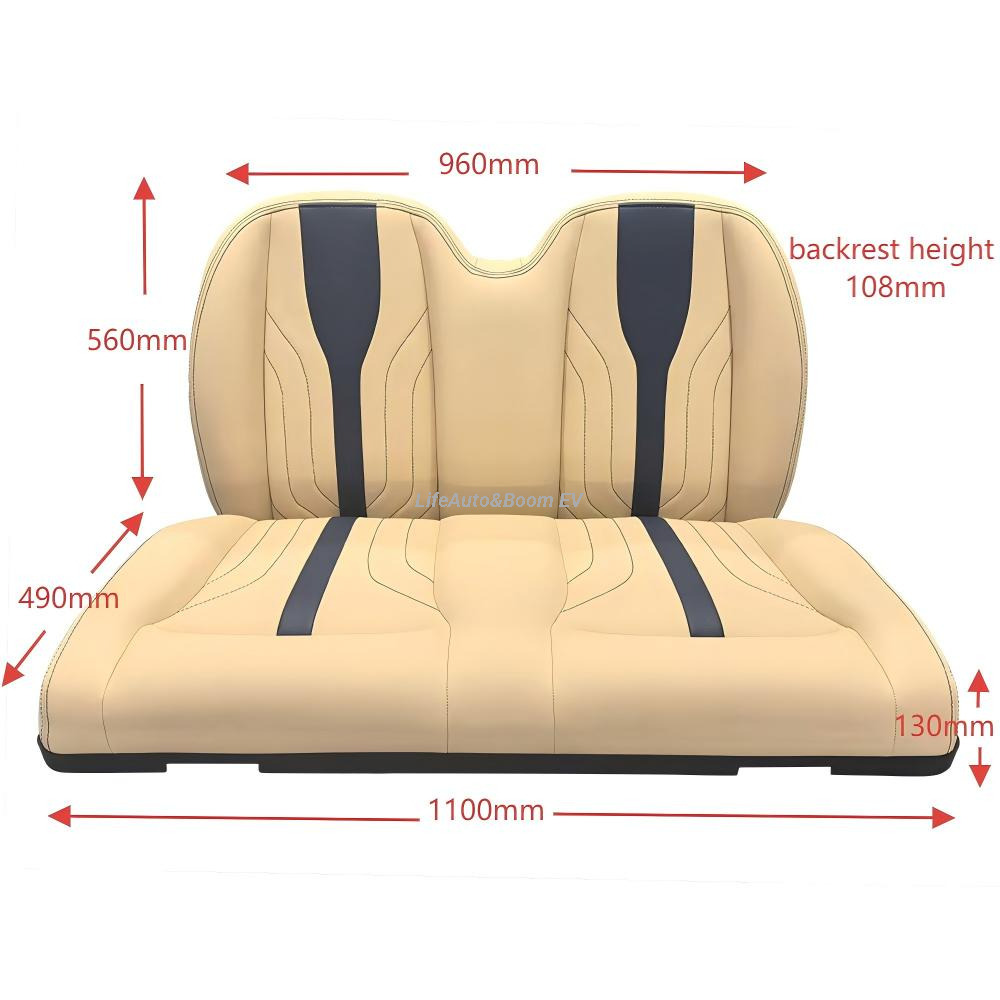 OEM ​Two - Tone Splicing Leather Golf Cart Seat