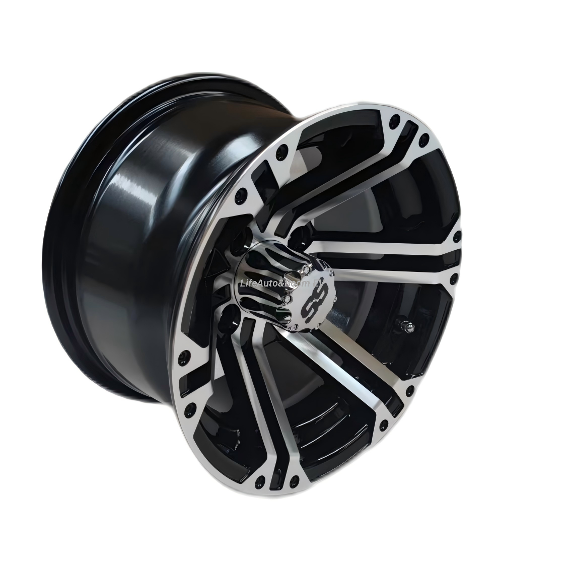 Aluminum Brilliant Black NBR12-03A （12x7-4-114.3-70-negative12 ）