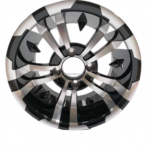 Aluminum Brilliant Black Golf Cart Wheel Hub NBR12-04（12x7-4-101.6-70-negative12）