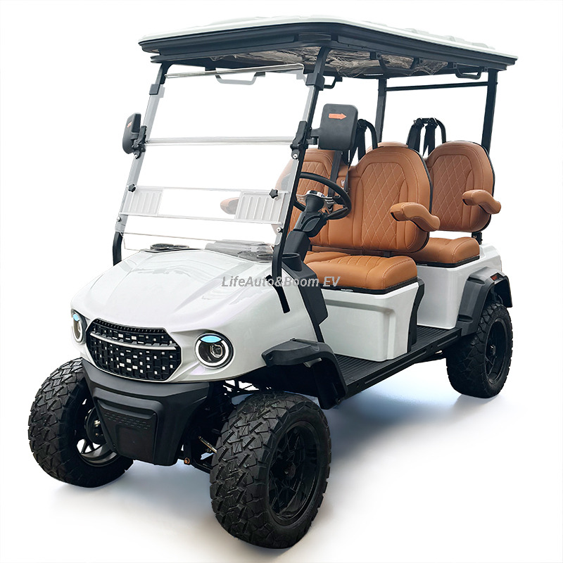 Ladies' 4-Seater Electric Golf Cart with Graceful Design and Unique Shape Compatible with Club Car