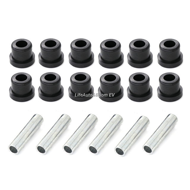 EZGO TXT Complete Leaf Spring Kit - 12 Rubber Bushings (70289-G01) & 6 Metal Sleeves (70289-G02)
