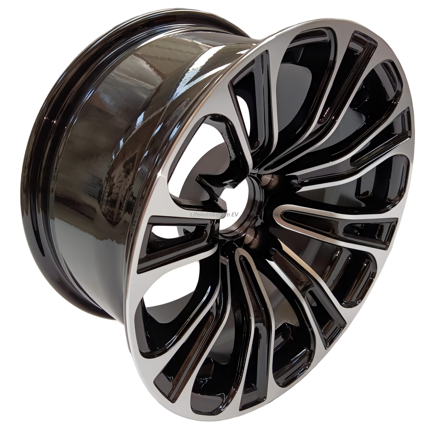 Aluminum Brilliant Black Golf Cart Wheel Hub NBR14-06(14x7-4-101.6-70-negatgive12)