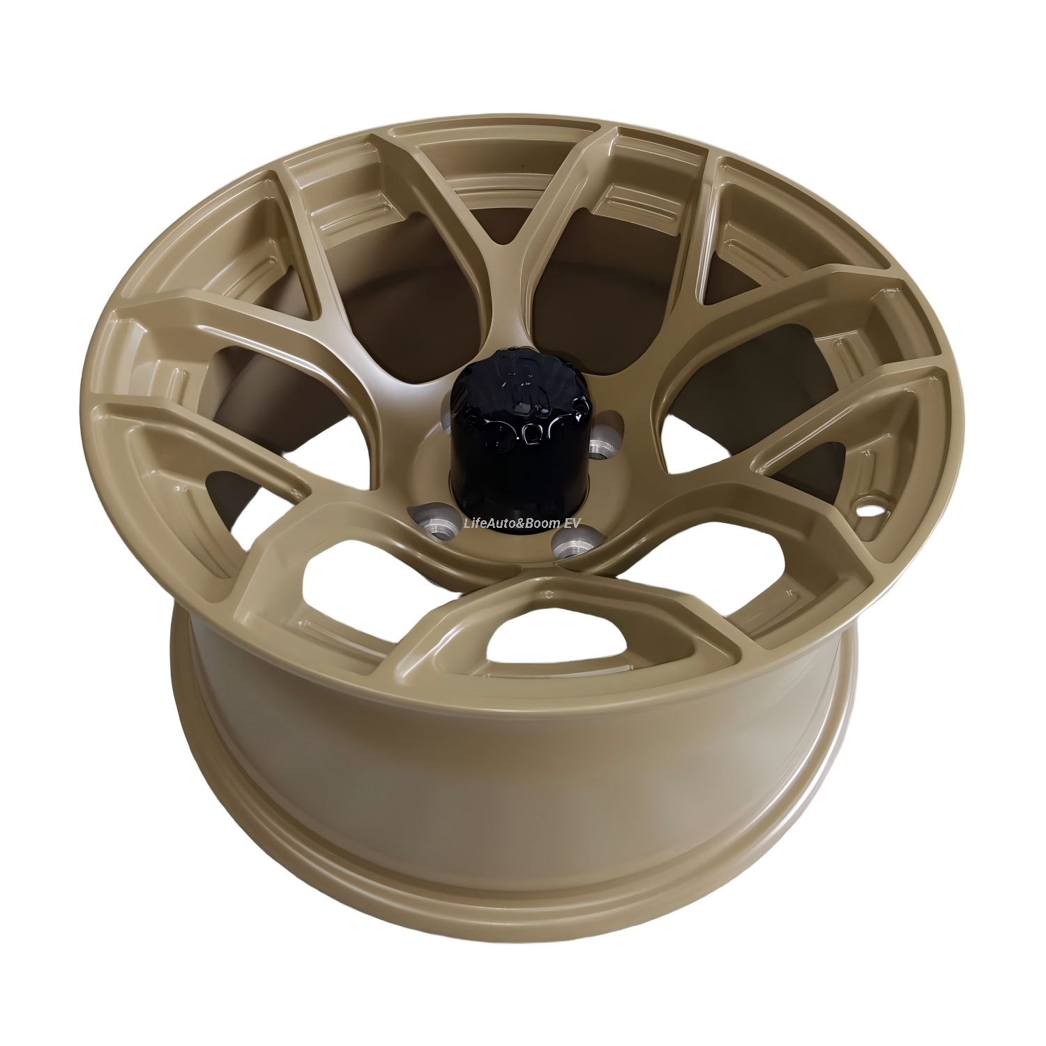 Bronze-colored Aluminum Golf Cart Wheel Hub NBR14-24 (14x7-4-101(1).6-72-negative25)