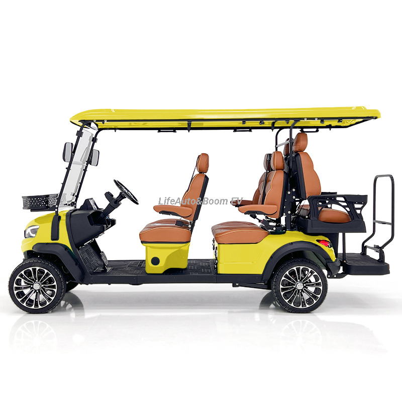 Custom-Made 72 Volts Electric Golf Carts with 6 Seats Street Legal for Golfing Made in China