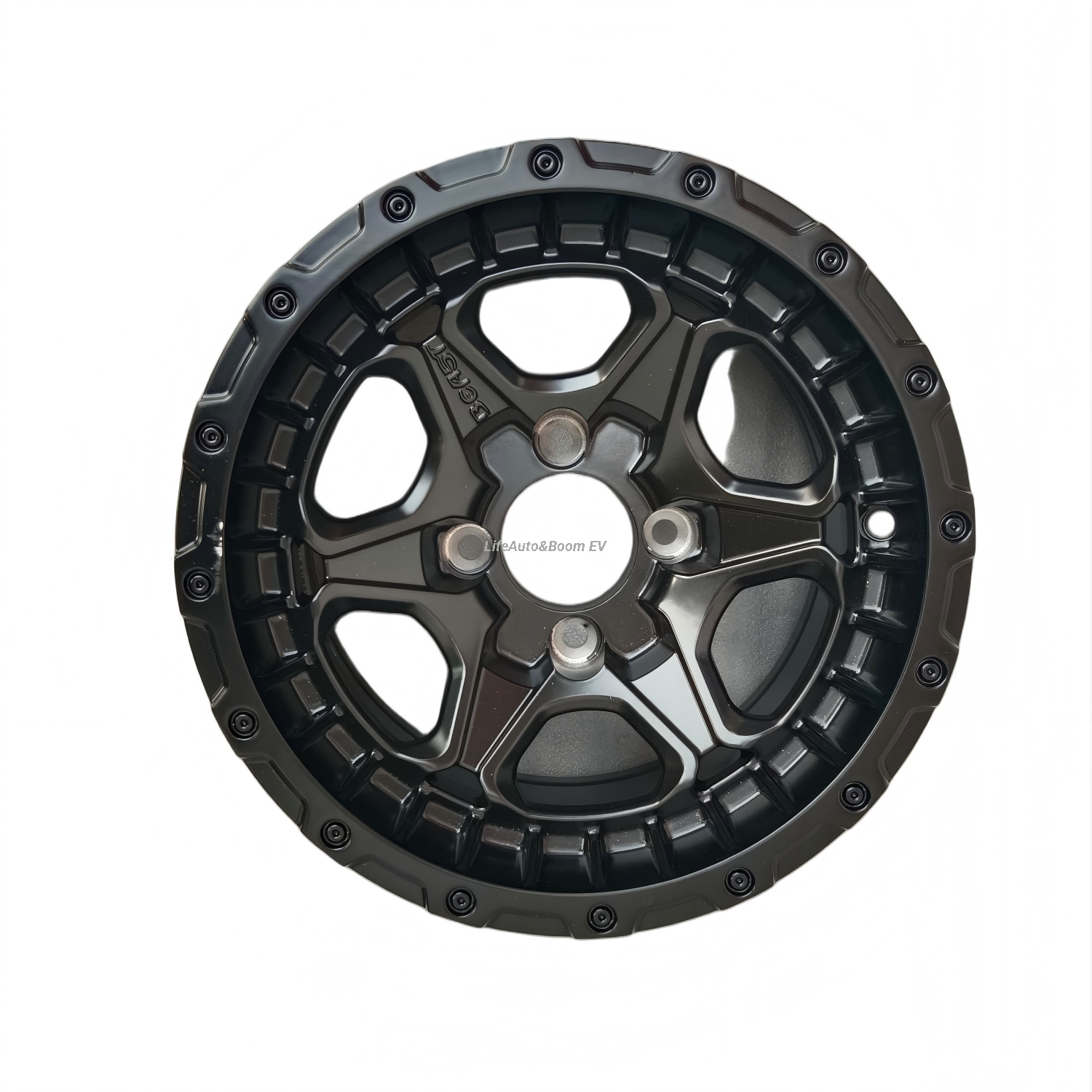 Brilliant Black Golf Cart Wheel Hub NBR12-27 ( 12X7-4-101.6-67.8-negative25)