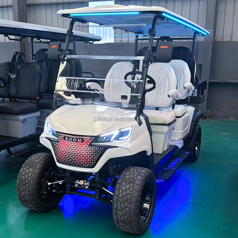 Intelligent 5kw Motor Electric Golf Cart with 48v Battery Upgraded Steel And Plastic Material