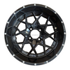 Brilliant Black Golf Cart Wheel Hub with rivets NBR14-08A (14X7-4-101.6-68 Negative25) 
