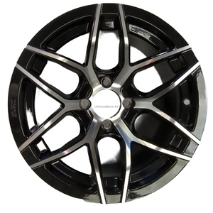 Aluminum Brilliant Black Golf Cart Wheel Hub NBR14-05 (14x7-4-101.6-68.5-negative20)