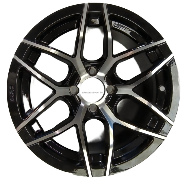 Aluminum Brilliant Black Golf Cart Wheel Hub NBR14-05 (14x7-4-101.6-68.5-negative20)