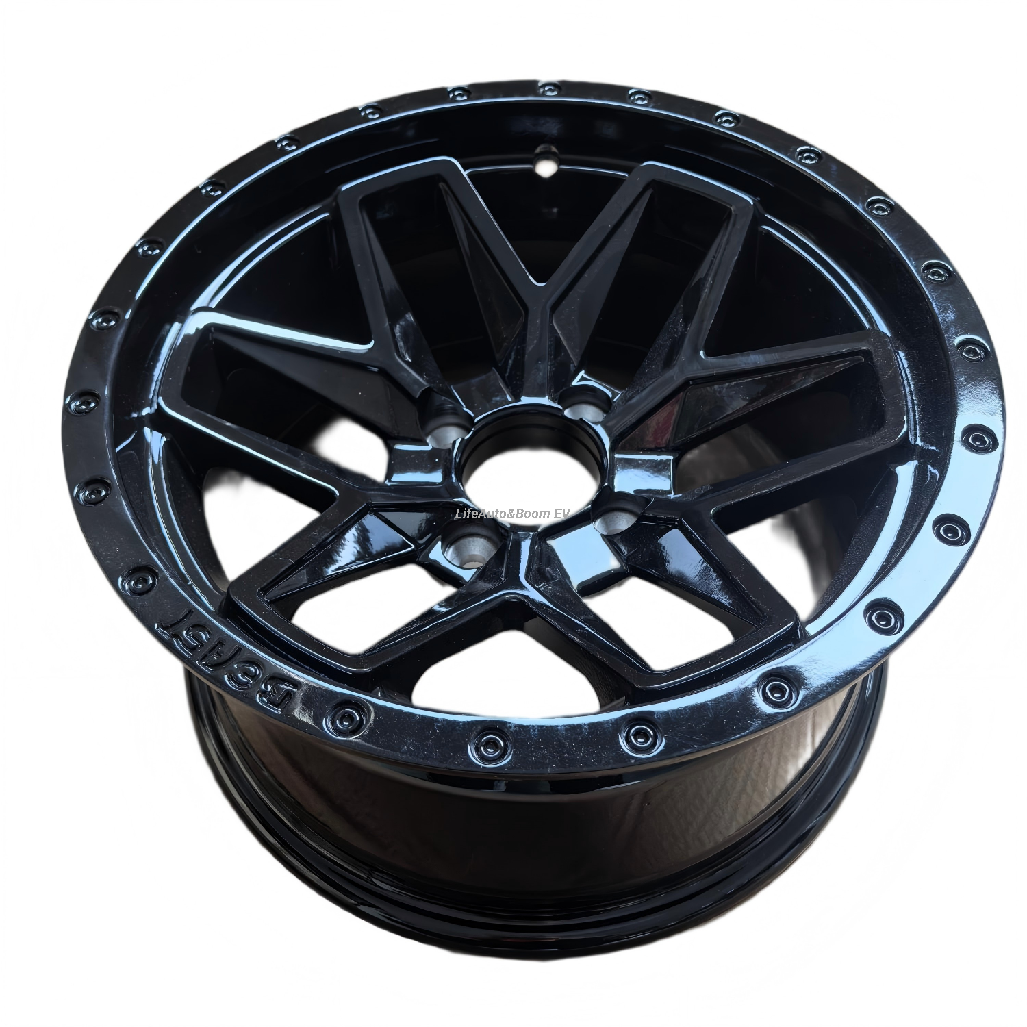 all-black golf cart wheel hub NBR14-18 (14x7-4-101.6-68.5-negative20) 