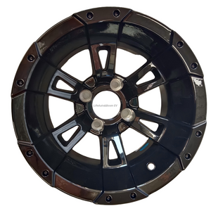 Aluminum All-black Rivets Golf Cart Wheel Hub NBR12-28 (12x7-4-101.6-67.8-negative47)