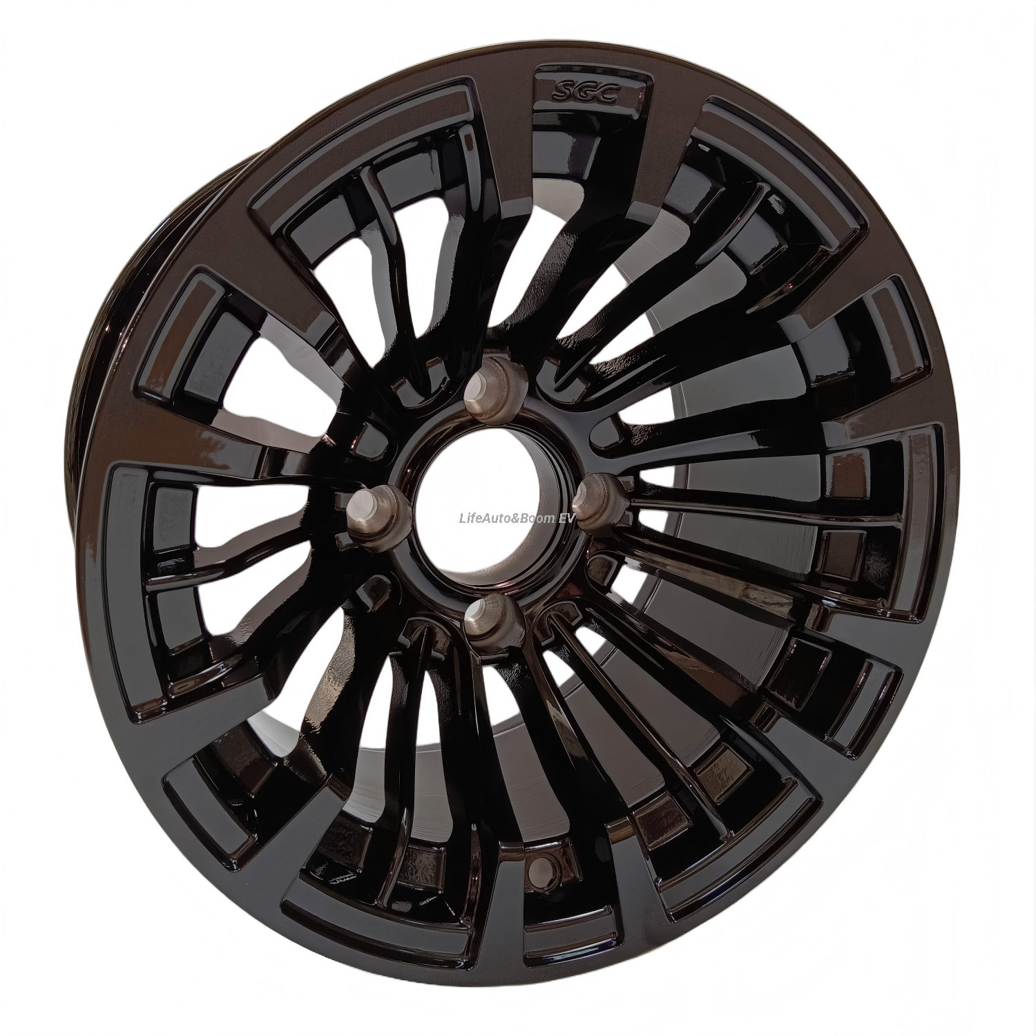 Aluminum All-black Golf Cart Wheel Hub NBR12-02 （12x7-4-101.6-68-negative25）