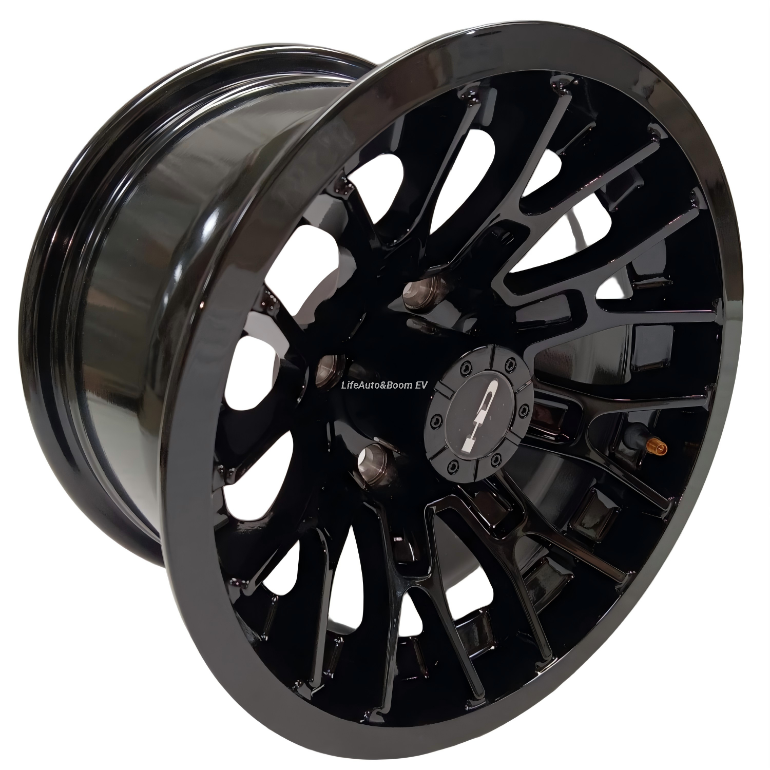 Aluminum All-black golf cart wheel hub NBR12-11A (12x7-4-101.6-68.2-negative14)