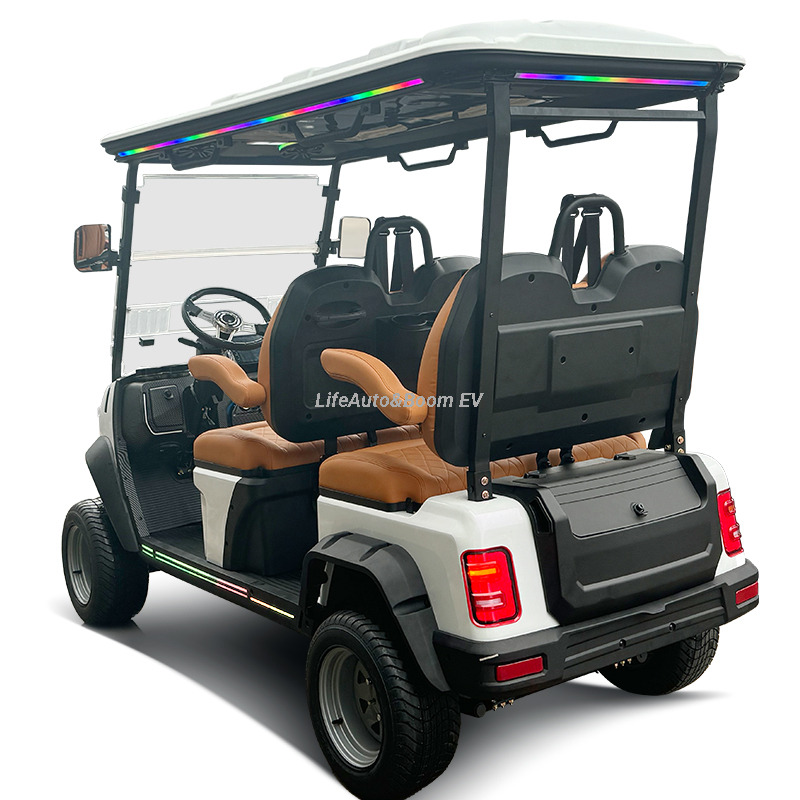 New Star Top Design 4 Seats Electric Golf Cart Lithium Battery Light Show The Flash
