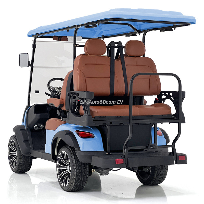 High-Performance 5kw Electric 2+2 Passenger Golf Cart DOT and EEC Certified for Leisure Sightseeing